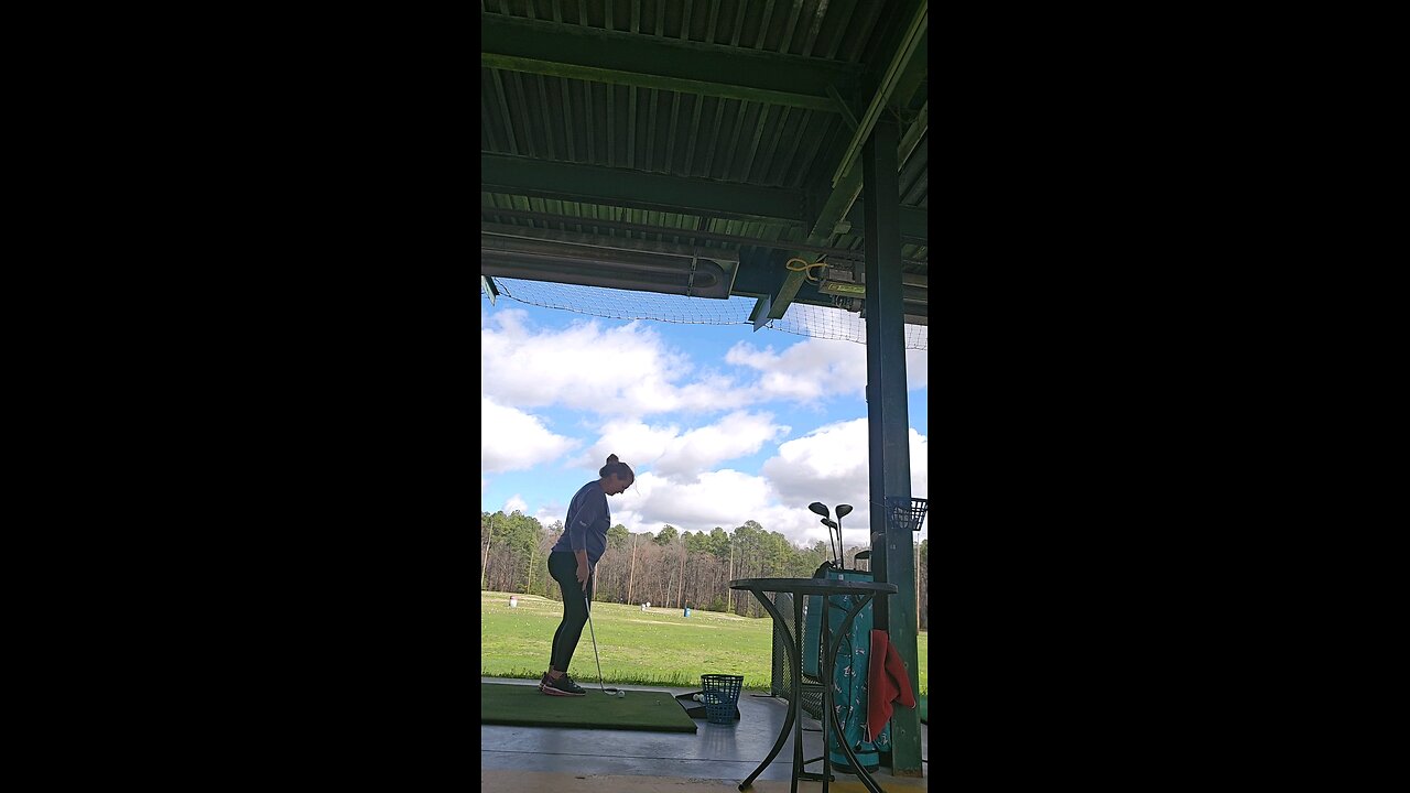 Yesterday's time at the driving range