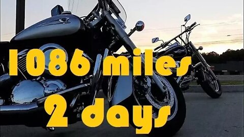 WEEKEND MOTORCYCLE TRIP - 1086 miles in 2 days!!!