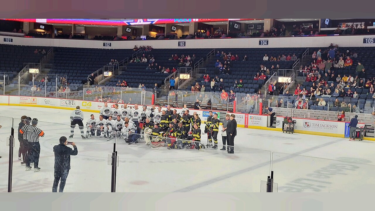 Police vs Fire Hockey with a Goal at the End