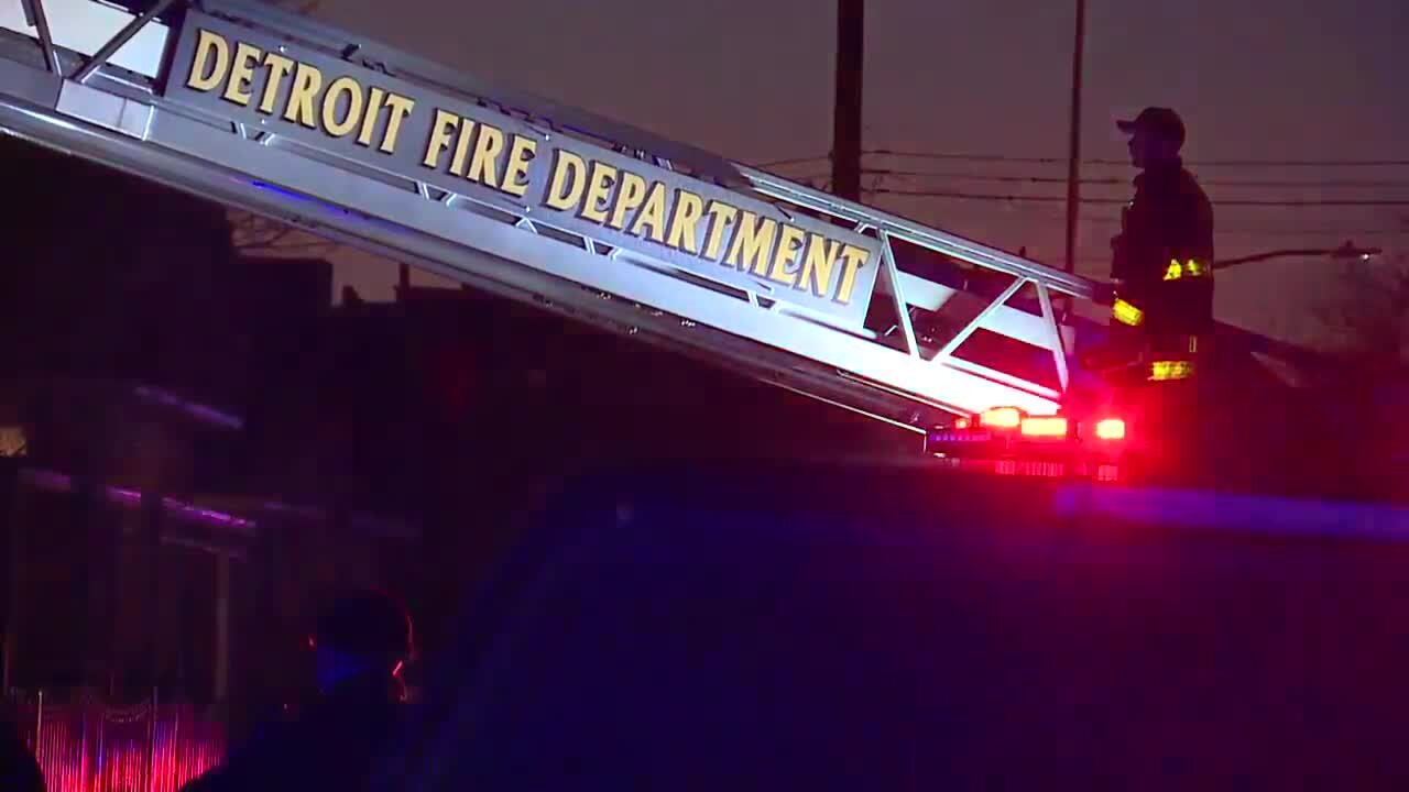 At least 1 dead after home sets fire in Detroit