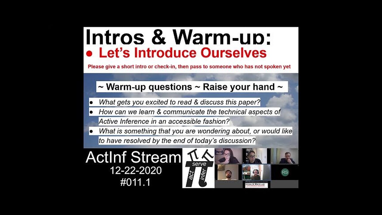 ActInf Livestream #011.1 "Sophisticated Affective Inference Simulating Anticipatory" (2020)