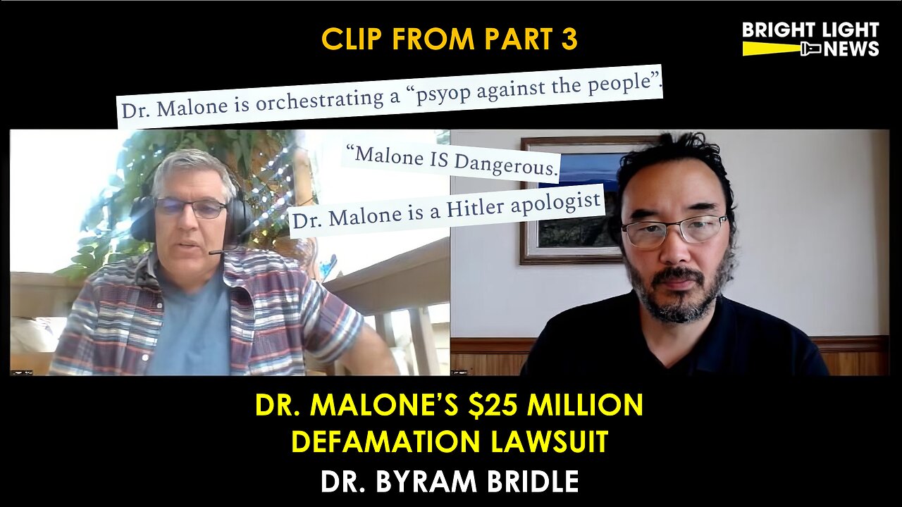 Clip from Dr. Robert Malone's $25 Million Lawsuit -Dr. Byram Bridle