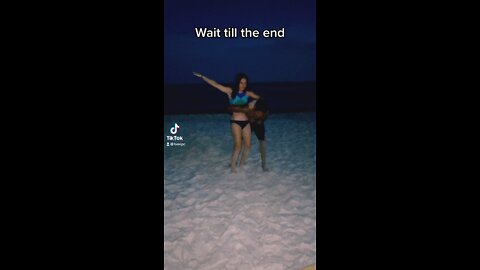 Dancing on the beach fail