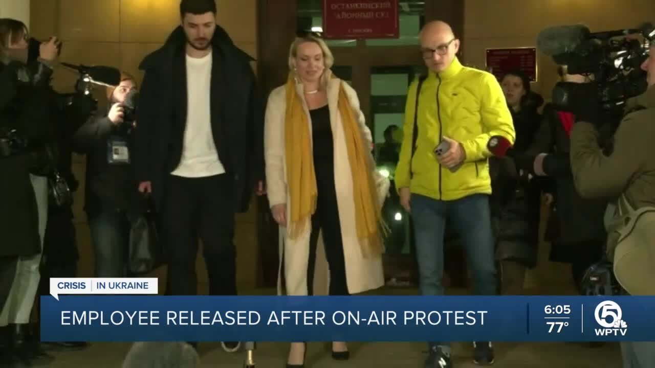 Employee released after on-air protest