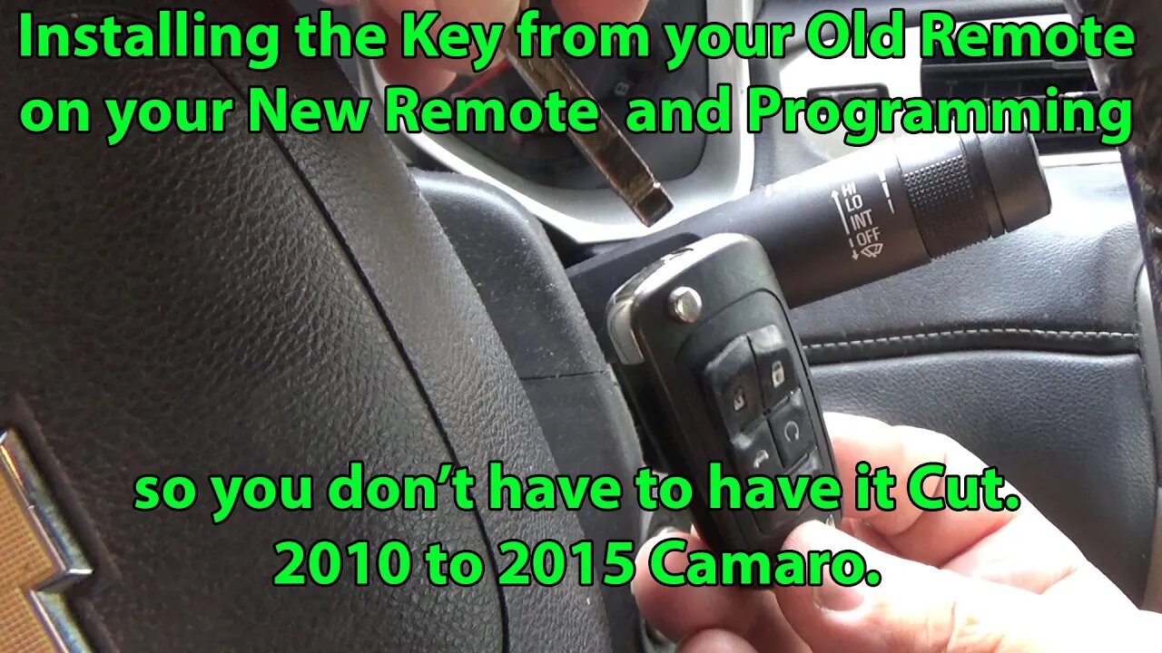 How to Install the Key from Old Remote into New Remote and Program so you Don't have to have it Cut.