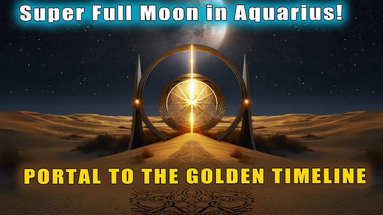 Super Full Moon in Aquarius! ETERNAL MOTHER'S EYE ~ PORTAL TO THE GOLDEN TIMELINE (Ancient Wisdom).