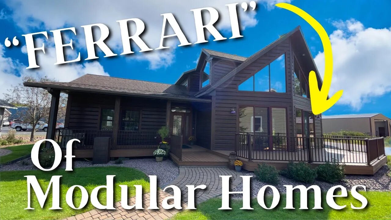 Say Hello To The “Ferrari” Of Modular Log Homes | Custom Modular Home Tour