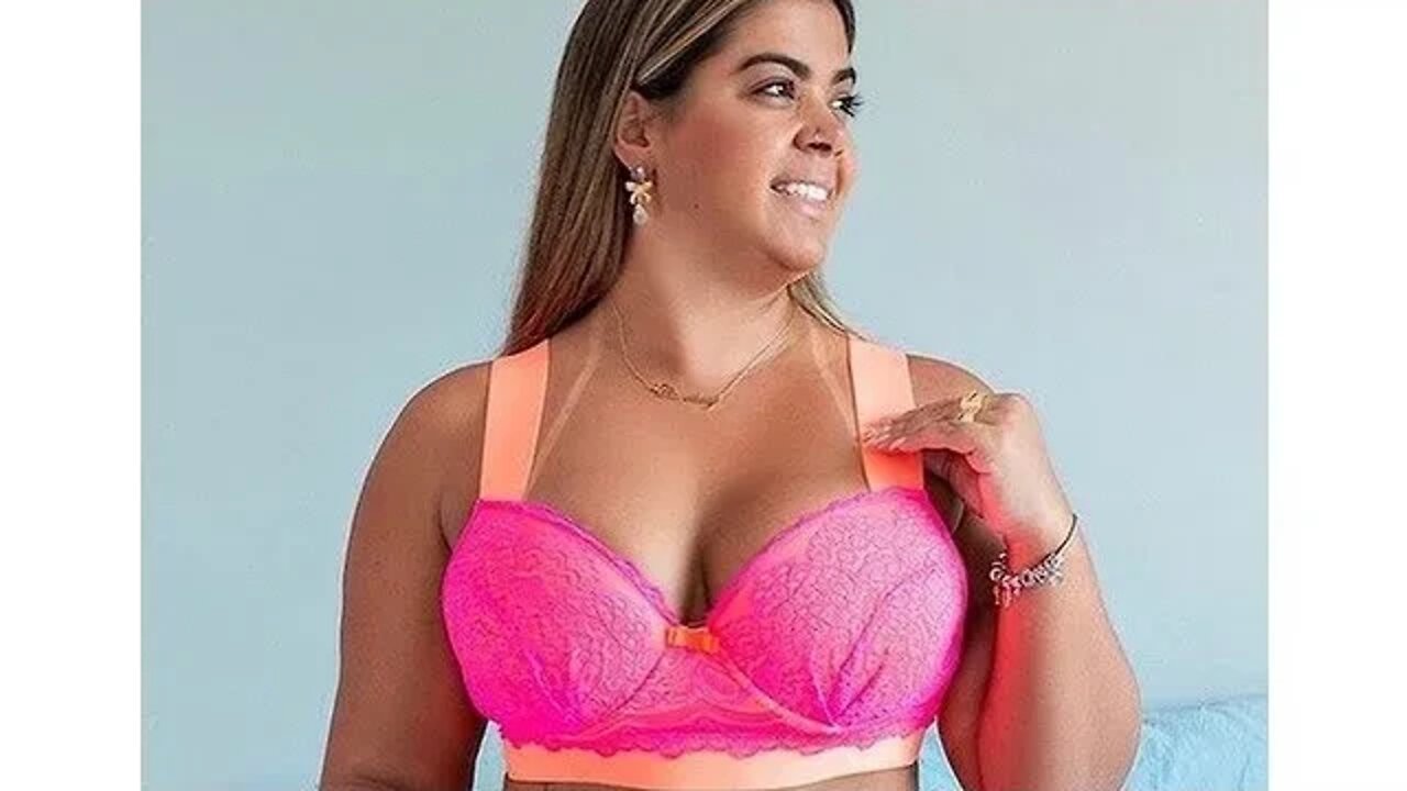 Conjunto Calcinha e Surtiã de Bojo Rendado Plus size!