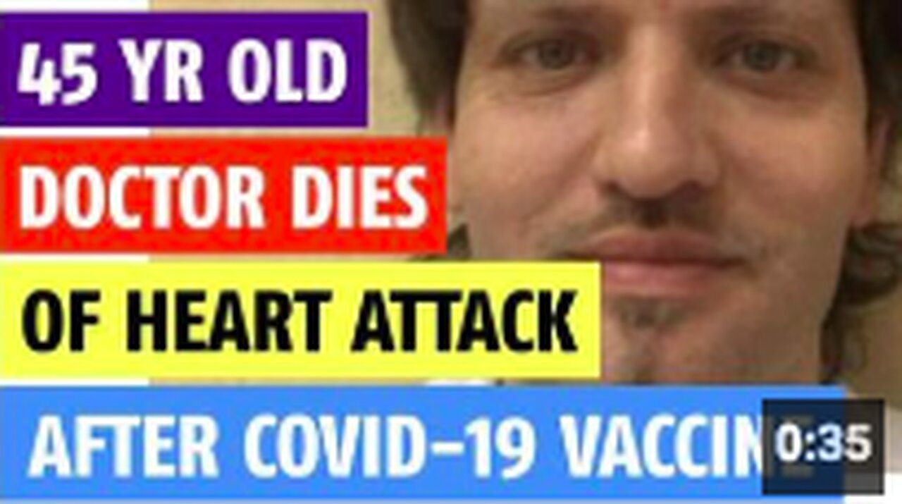 45 year old doctor dies of heart attack after playing tennis after getting COVID-19 vaccine