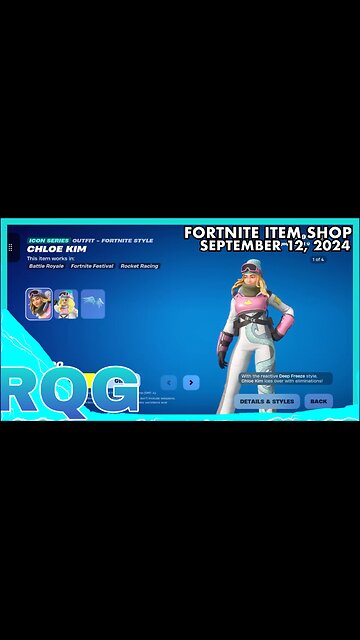 CHLOE KIM & LOTS OF ICON EMOTES ARE BACK! FORTNITE ITEM SHOP (September 12, 2024)