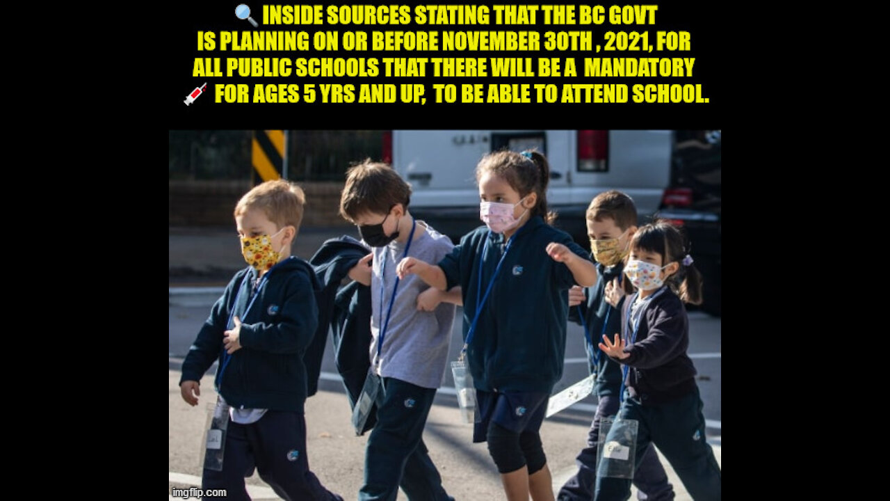 MANDATORY VACCINES FOR KlDS COMING ON NOVEMBER 30TH IN BRITISH COLUMBIA?
