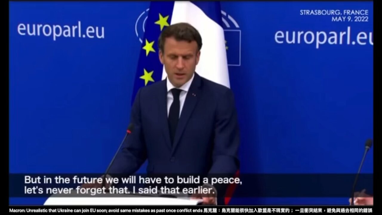 Macron: Unrealistic that Ukraine can join EU soon