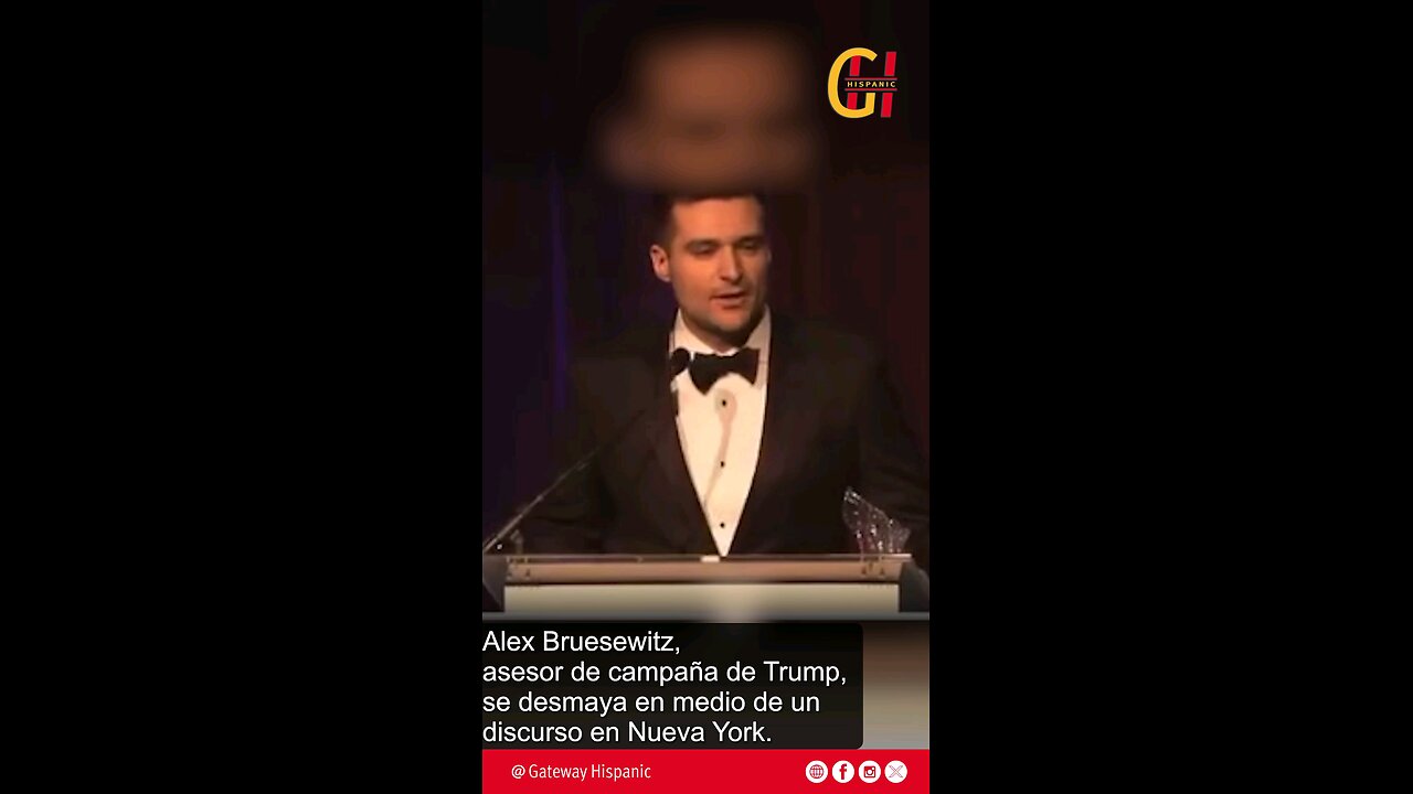 Alex Bruesewitz, asesor d Ne campaña de Trump se desmaya en pleno discurso