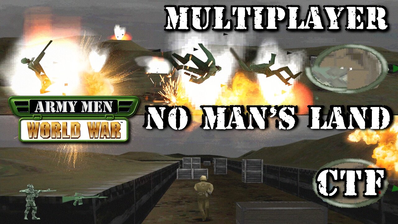 Army Men: World War: Land Sea Air - Multiplayer - No Man's Land - CTF (PSX)