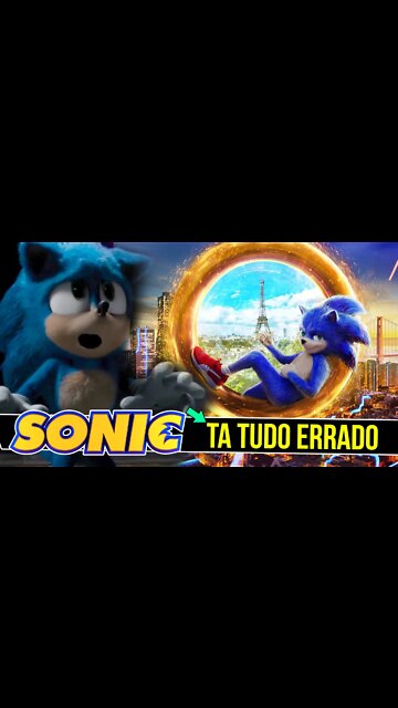 TUDO ERRADO com o Filme do Sonic | Sonic o Filme #shorts