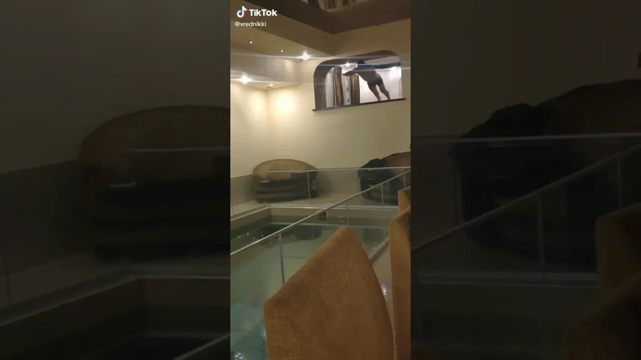 Russian guy vs Pool guard railings.