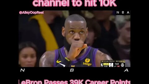 LeBron Passes 39K Career Points #shorts #nbahighlights