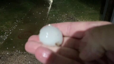 Hail Storm In Texas - Golf Ball Size Hail - Horses Seem To Be Ok