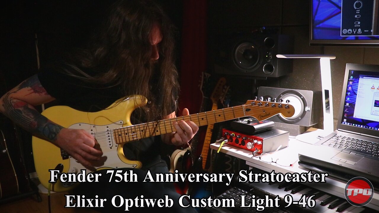 Guitar Setup - Fender 75th Anniversary Stratocaster / Elixir Optiweb Custom Light 9-46