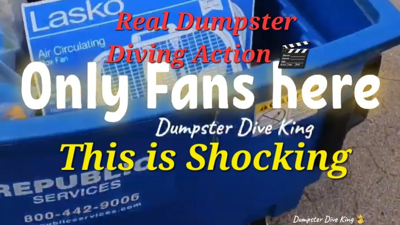 DUMPSTER DIVING !! Only fans in this dumpster and so much more !! 😲 😱