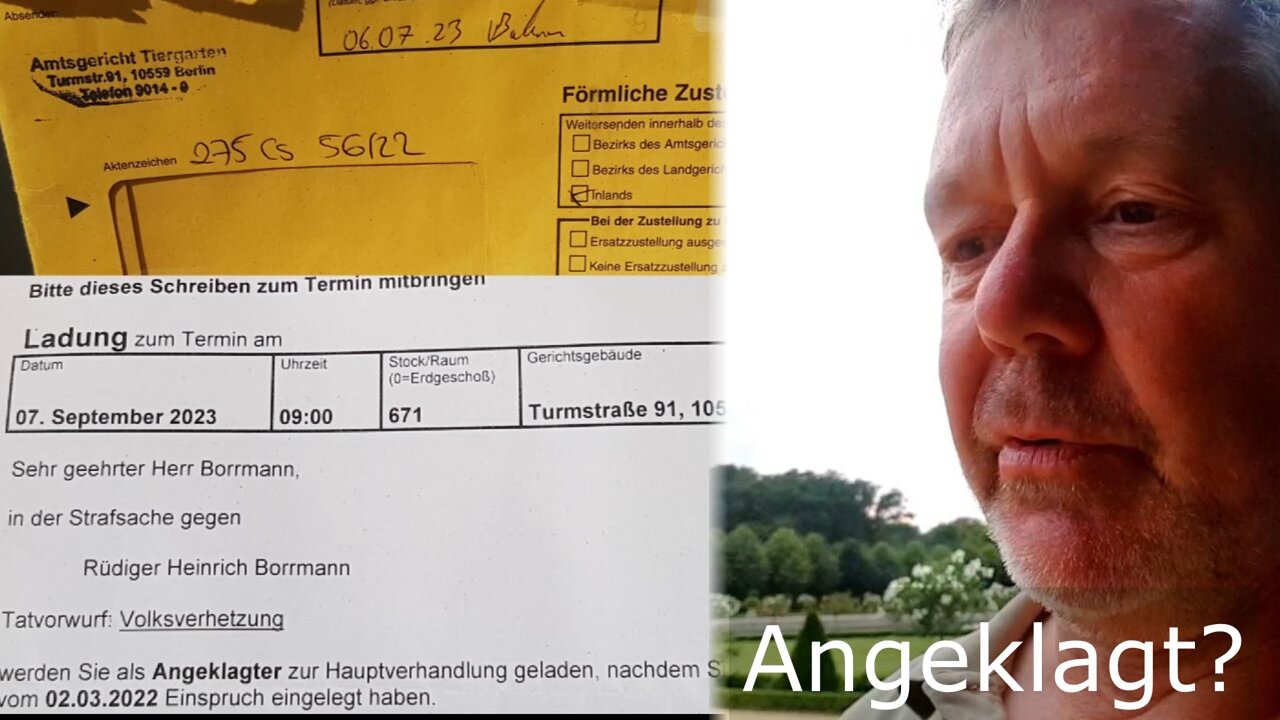 Angeklagt! Im Ernst? - EINLADUNG zur Hauptverhandlung