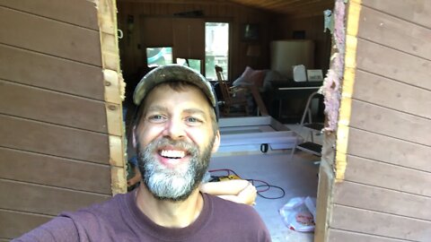 AT A FRIEND’S REPLACING A WINDOW WITH A DOOR.