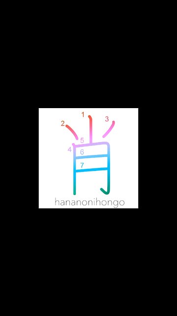 肖 - resemblance/shared likeness/similarity - Learn how to write Japanese Kanji 肖 - hananonihongo.com