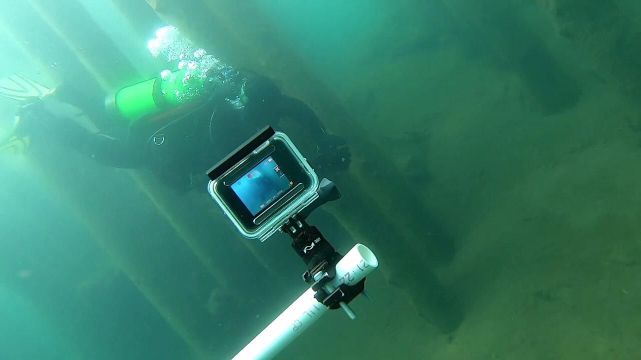 Finding cool artifacts on today's dive in Lake Superior