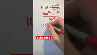 Exponent simplification. Quotient rule. algebra