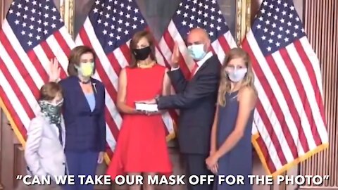 Pelosi asks can we take off the mask