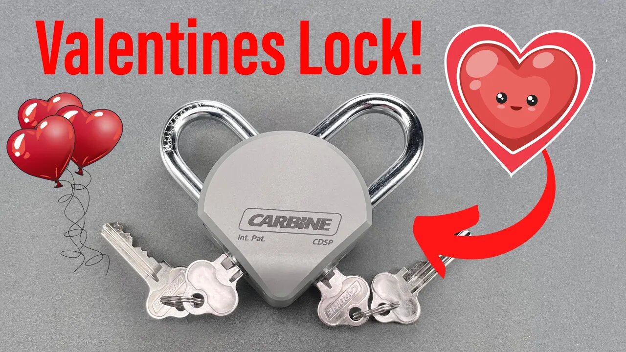 [1415] Heart-Shaped Dual Shackle Padlock (Carbine)