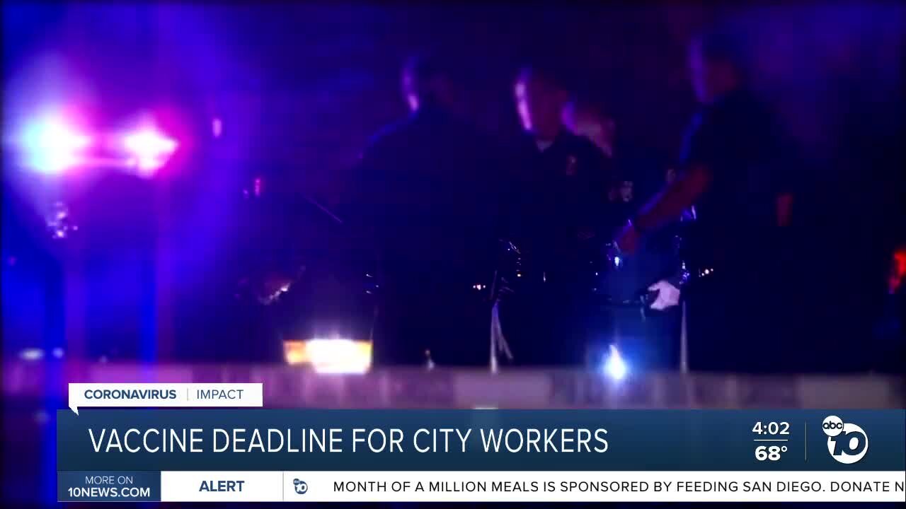 COVID-19 Vaccine deadline for San Diego City Workers