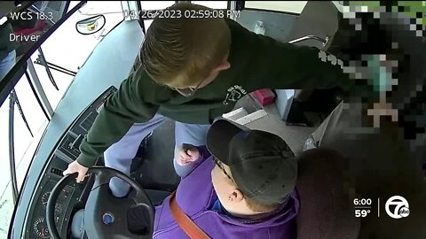 7th grade student helps stop school bus after driver passes out in Warren