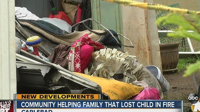 Community helping family that lost child in fire