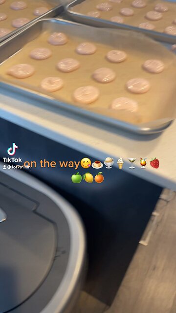 …a moment before oven #baking #macarons