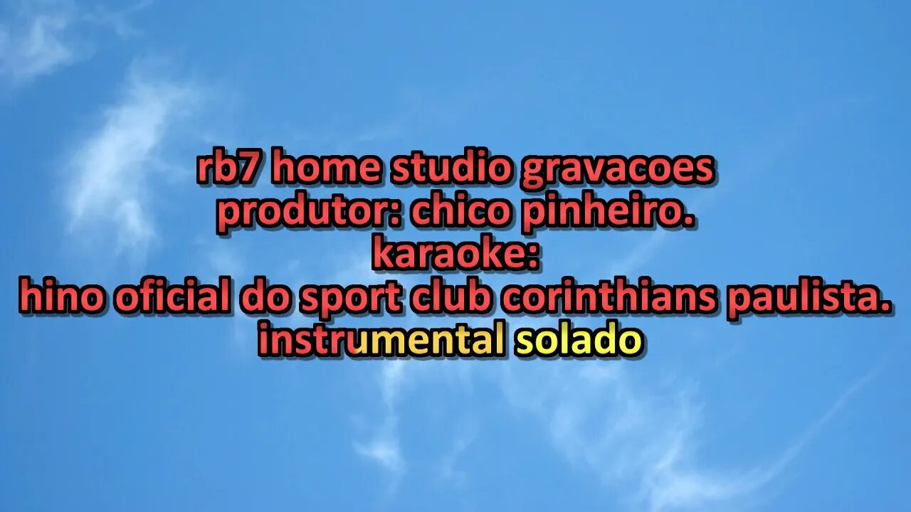 hino oficial do sport club corinthians paulista karaoke playback instrumental solado