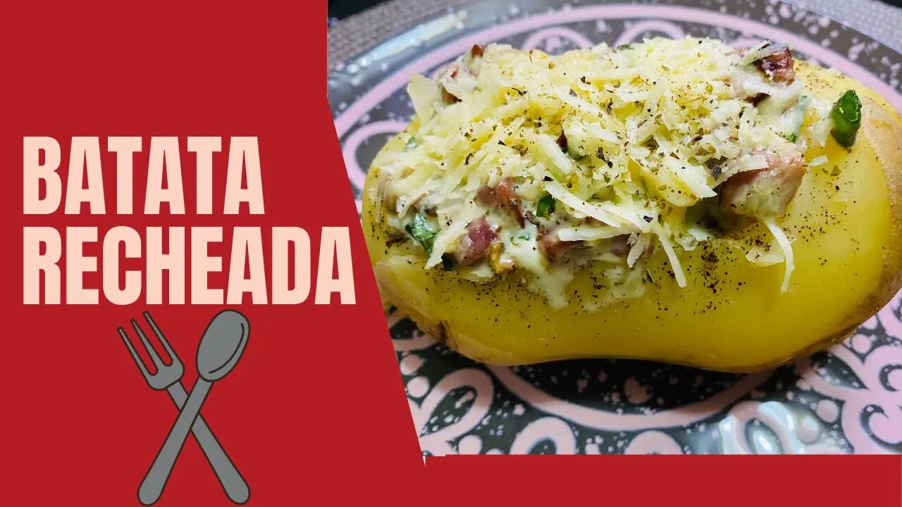 COMO FAZER UMA DELICIOSA BATATA RECHEADA | #batatarecheada 土豆 - じゃがいも