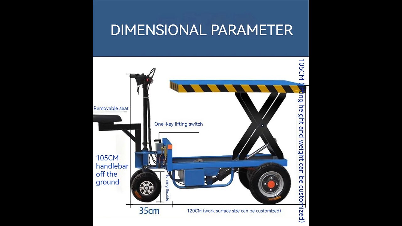 Electric Flatbed Trolley Hydraulic Mobile Lift