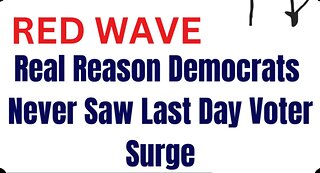 Real Truth about The RED WAVE. Why Democrats Never Saw Voter Surge- Remember Covid Deaths?