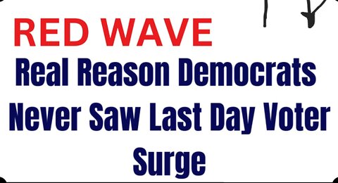 Real Truth about The RED WAVE. Why Democrats Never Saw Voter Surge- Remember Covid Deaths?