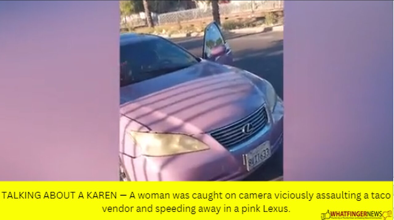 TALKING ABOUT A KAREN — A woman was caught on camera viciously assaulting a taco vendor