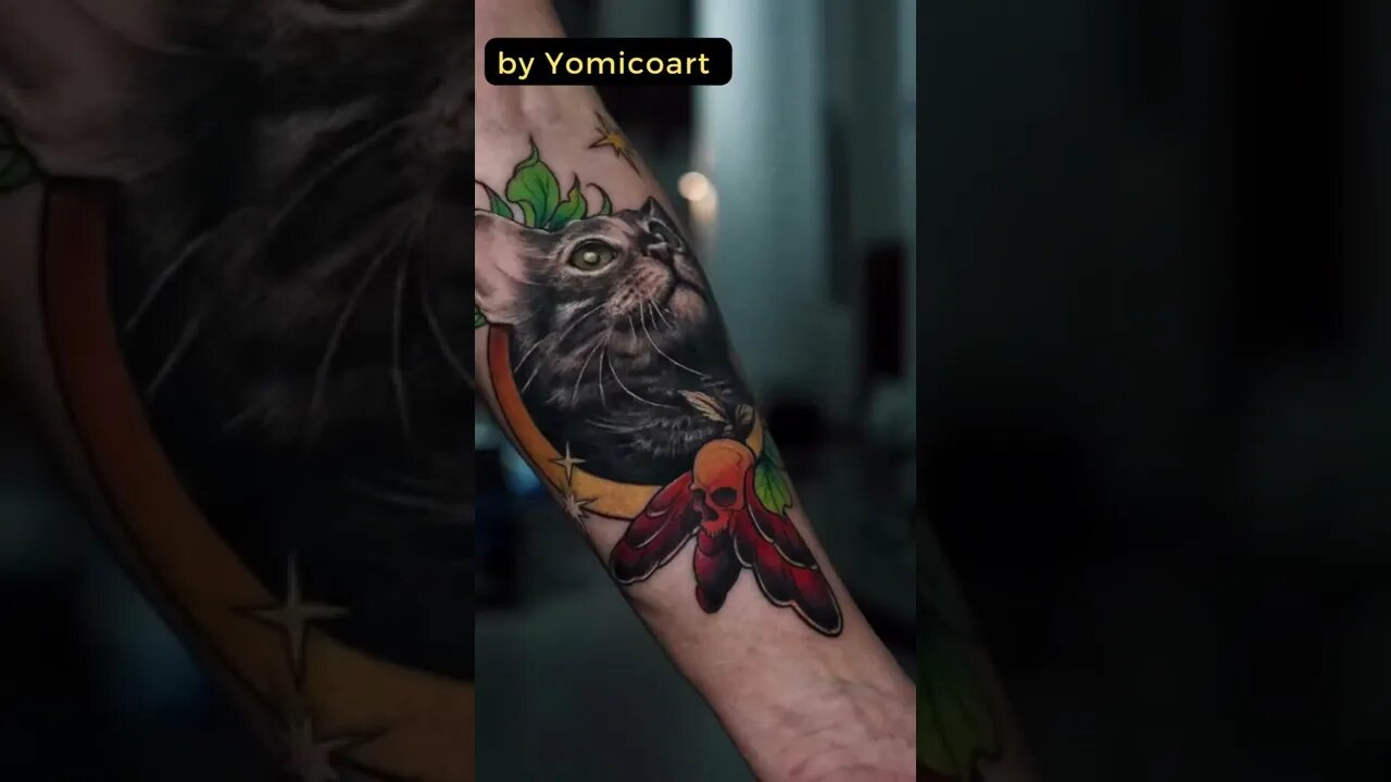 Stunning work by Yomicoart #shorts #tattoos #inked #youtubeshorts