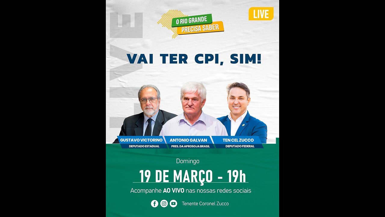 O BRASIL PRECISA SABER: "Vai ter CPI, sim..."