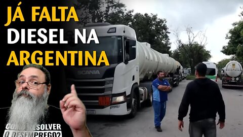 CAMINHONEIROS enfrentam filas de 12 HORAS para abastecer com DIESEL na ARGENTINA