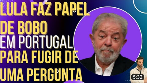 Embarrassment IN LISBON: Lula pretends not to understand Portuguese and runs away from the question!