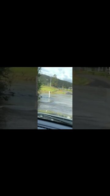 Crossing bridge during flood NSW
