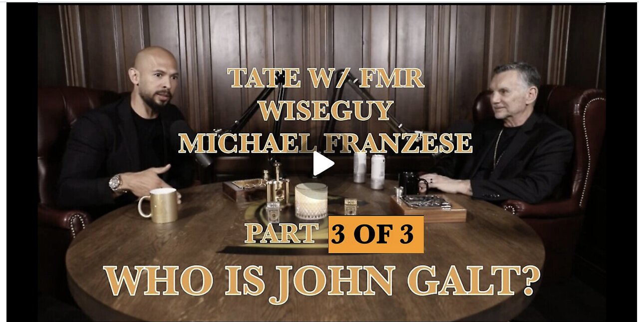 PART 3 FMR WISE GUY GANGSTER MICHAEL FRANZESE SITSDOWN W/ ANDREW TATE. SOLUTION 4 OUR WORLD. JGANON