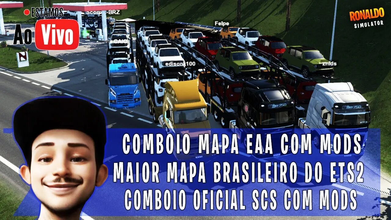 COMBOIO COM MODS NO MAPA EAA MAIOR MAPA BRASILEIRO DO ETS2 1.42 BETA