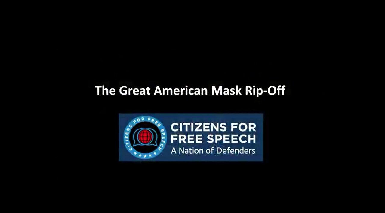 Great American Mask Rip-Off - Pat Wood & Citizens for Free Speech present Dr. Blaylock- Oct. 2020