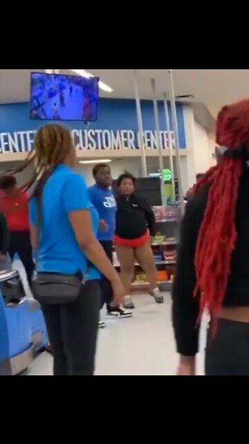 Blacks having a mostly peaceful shopping experience